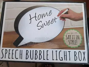 Speech Bubble LED Light Box Message Board with Marker