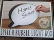 Speech Bubble LED Light Box Message Board with Marker - 1
