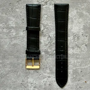 Genuine Handmade Leather Watch Straps - Black (Sizes 20, 22, 24)