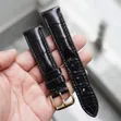 Genuine Handmade Leather Watch Straps - Black (Sizes 20, 22, 24) - 3