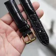 Genuine Handmade Leather Watch Straps - Black (Sizes 20, 22, 24) - 4
