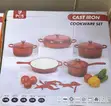 9-Piece Orange Enameled Cast Iron Cookware Set - 2