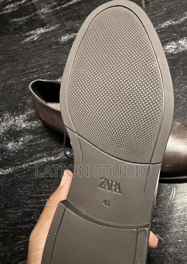 Zara Men's Brown Leather Oxfords - Size 41 - 1