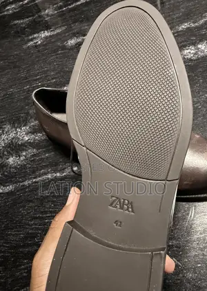 Zara Men's Brown Leather Oxfords - Size 41