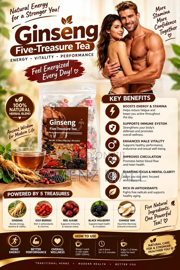 Ginseng Five-Treasure Herbal Tea - 1
