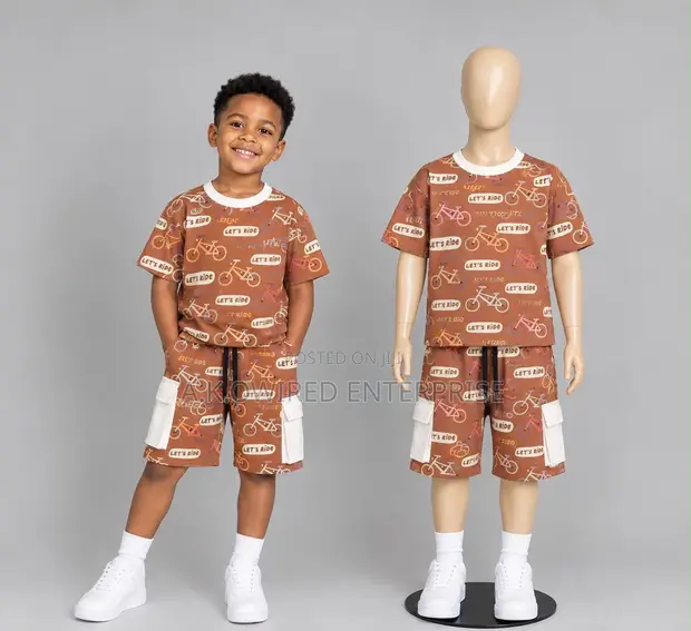 Kids Cotton 2-Piece Unisex Set - 1