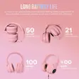 JST 31 Pink Stereo Headphones - 5