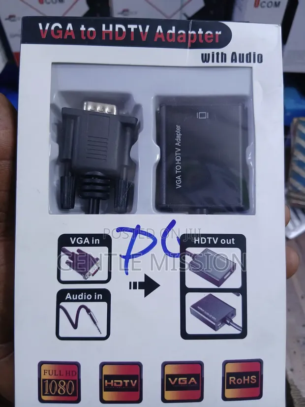 VGA to HDMI Adapter with Audio Input - 1
