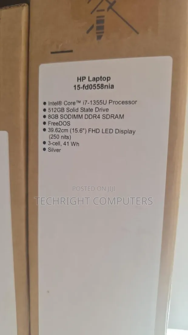 HP 15 Laptop - Intel Core i7, 8GB RAM, 512GB SSD - 1