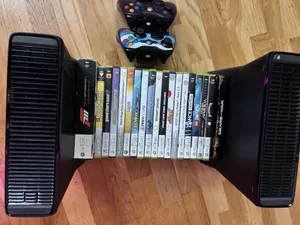 2 Xbox 360 Consoles with 19 Games & 2 Controllers