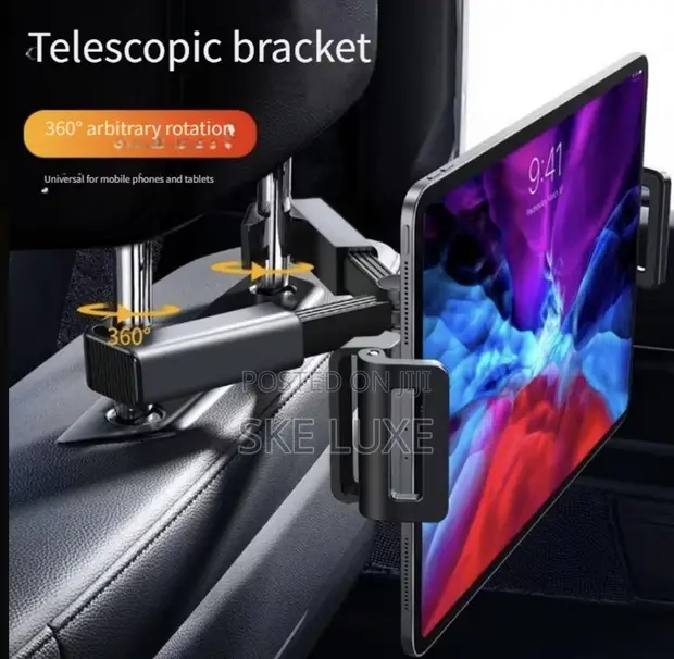 Universal Car Backseat Telescopic Bracket for Tablets & Phones - 1