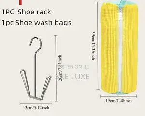 3-Piece Shoe Washing Machine Bag & Drying Hanger Set