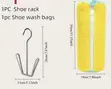 3-Piece Shoe Washing Machine Bag & Drying Hanger Set - 1
