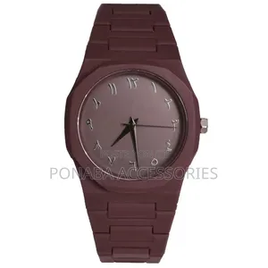 Valenzo Watch - Matte Burgundy Octagonal Bezel