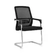 Modern Black Office Chair - Mesh Back, Chrome Frame - 1