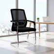Modern Black Office Chair - Mesh Back, Chrome Frame - 3