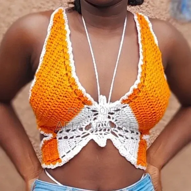 Handmade Crochet Butterfly Top - 1
