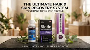 Kirkland Minoxidil, Biotin & Derma Roller Hair Growth System
