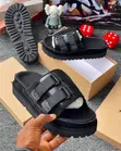 Zara Black Double-Strap Platform Slide Sandals - 1