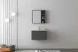 Bathroom Cabinet with LED Mirror and Basin - 3