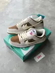 Nike SB Dunk Low Brown & Cream Sneakers - Unisex - 1