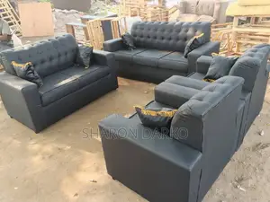 Quality 7-Seater Sofa Set with Throw Pillows