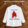 White Long-Sleeve Camp-Collar Shirt - 2