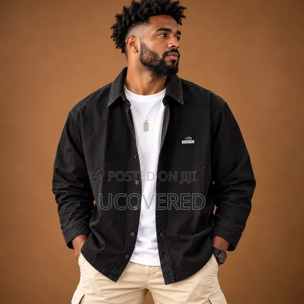 Men's Casual Long-Sleeve Denim Shirts - 1