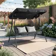 Reno Gray Garden Swing - 5