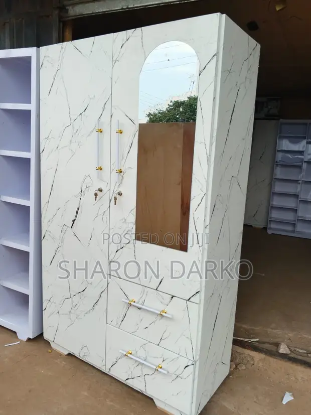 2-in-1 Wardrobe with Drawers and Mirror - 1