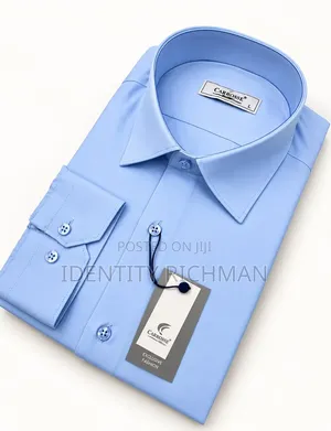 Turkish Cotton Long Sleeve Shirt - Blue