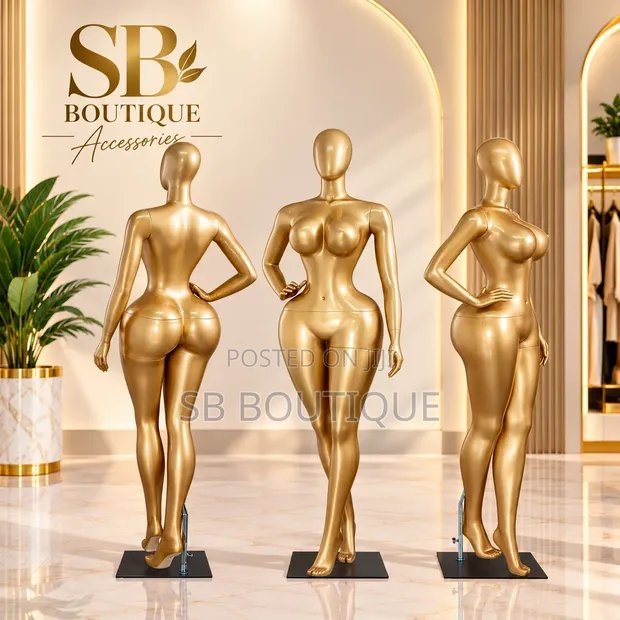 Luxury Gold Female Full-Body Mannequin - 1