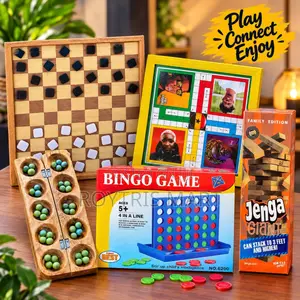 Jenga, Ludo, Oware, Connect 4 & Draft Combo