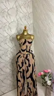 Brown and Black Long Jumpsuit - XL - 1