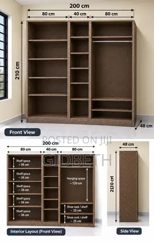 3-in-1 Wardrobe with Shoe Rack