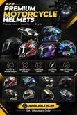 4-in-1 ABS Motorcycle Helmet with Bluetooth & Tail Light - 1