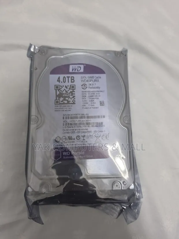4TB WD Purple HDD for CCTV & Desktop - 1