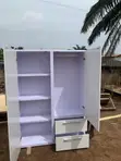 Woodland Modern White Wardrobe with Drawers - 2