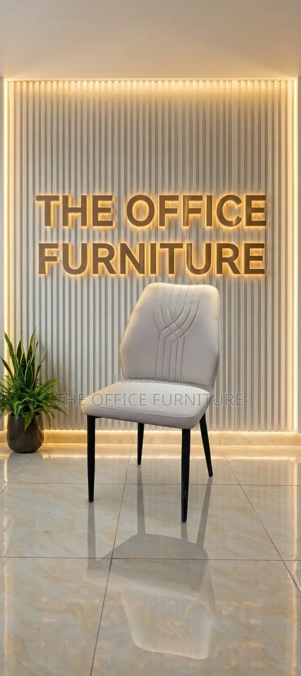 Light Grey Upholstered Dining Chair - 1