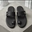 Stefano Ricci Black Leather Slippers - 1