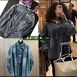 Designer-Style Loose Fit Denim Button-Down Shirt Jacket - 1