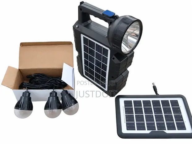 Solar Rechargeable Lamp with Radio, Bluetooth, MP3 & LED Bulbs - 1