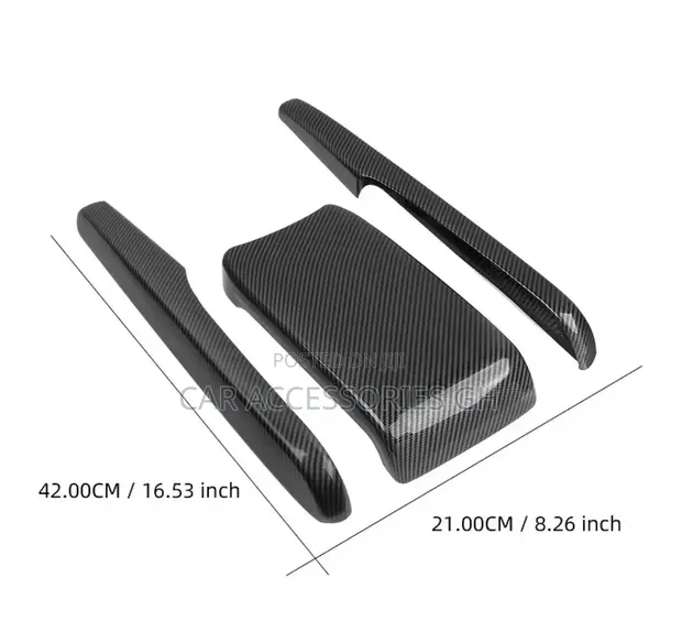 Honda Civic Carbon Fiber Center Armrest Cover - 1