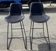 Modern Black Upholstered Bar Stool - 1
