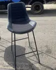 Modern Black Upholstered Bar Stool - 2