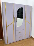 Brand New 3-Door White and Gold Wardrobe - 2