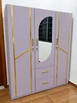 Brand New 3-Door White and Gold Wardrobe - 4