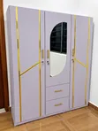 Brand New 3-Door White and Gold Wardrobe - 5