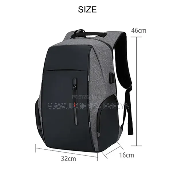 Anti-Theft Laptop Backpack with USB Charging Port - 1