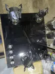 4-Burner Built-in Gas Hob - Tempered Black Glass, Brand New - 2
